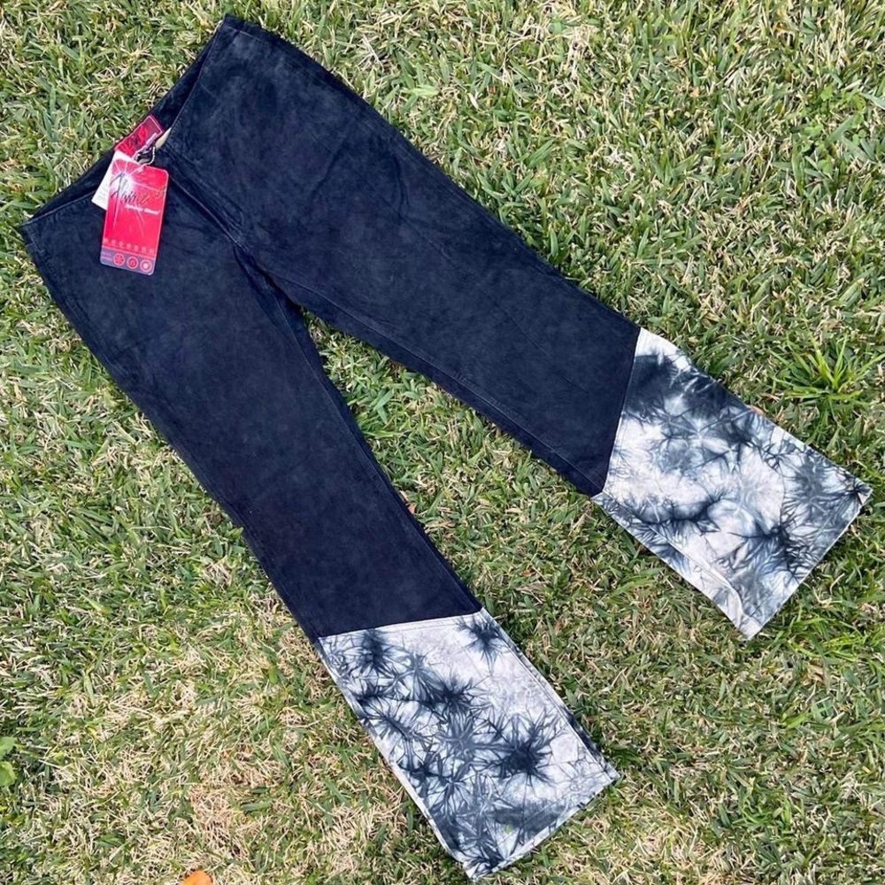 low rise y2k leather biker pants